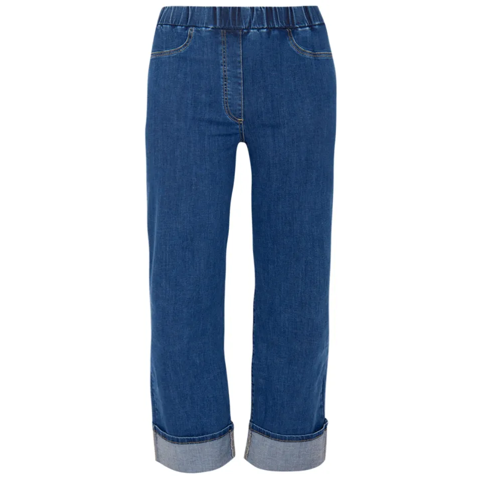 Yoek Jeans lang met omslag | Blauw, foto 4