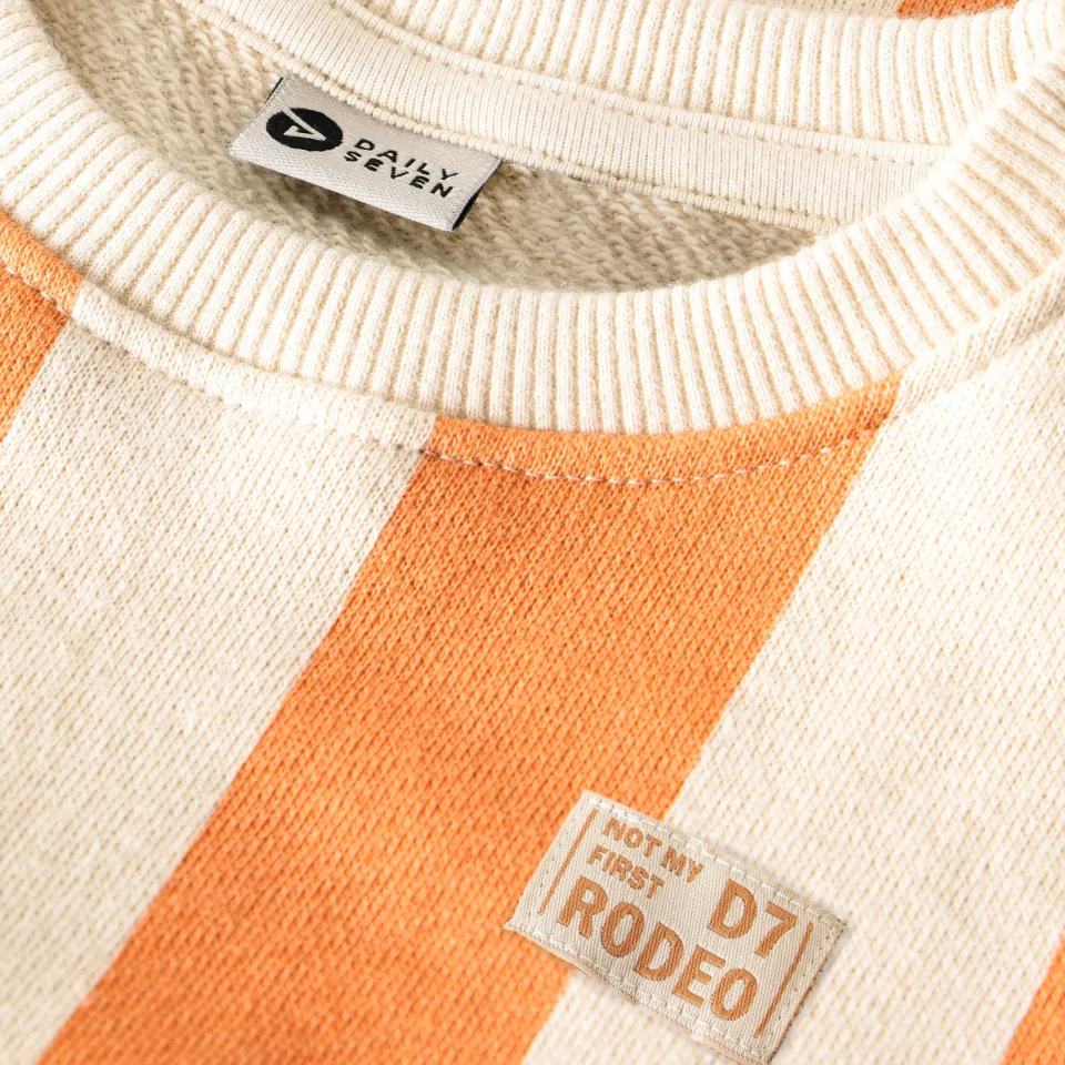 Daily7 gestreept t-shirt bruin, foto 6