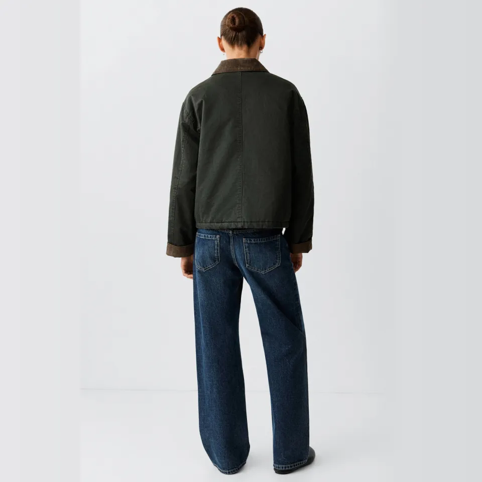 Mango Teen katoenen tussenparka groen, foto 5