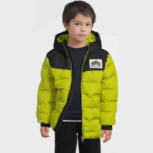 Me & My Monkey gewatteerde heatseal puffer jas groen