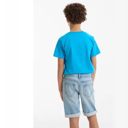 Anytime denim short lichtblauw, foto 5