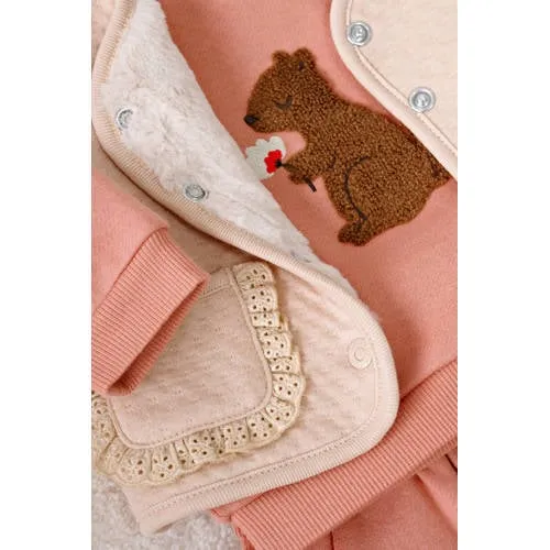 Feetje sweater Forest Garden - zalm, foto 5