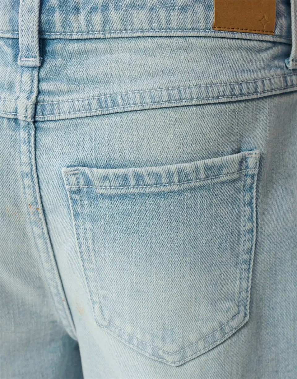 Shoeby high waist barrel jeans light blue denim, foto 7