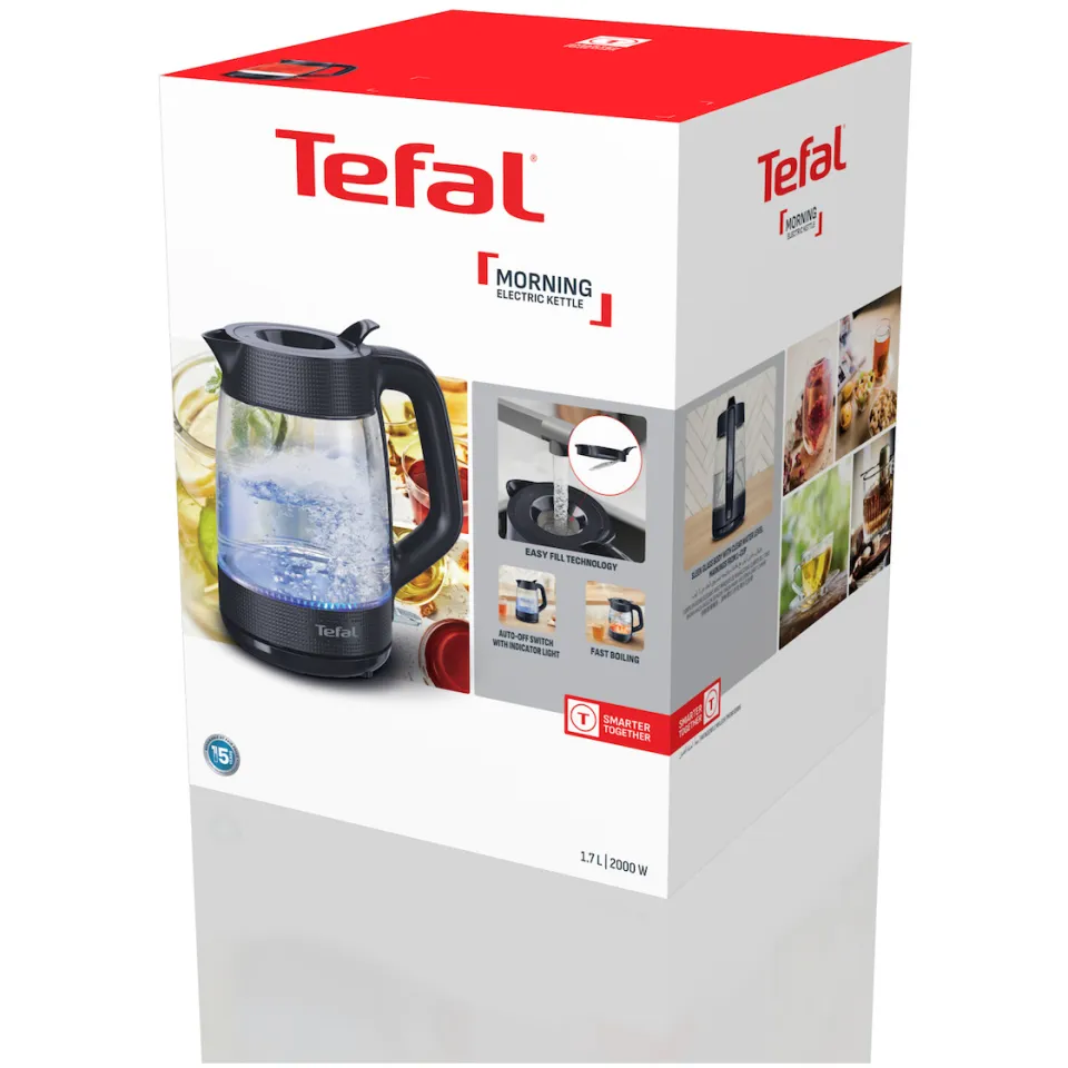 Tefal Morning glass KO2G08 waterkoker zwart, foto 3