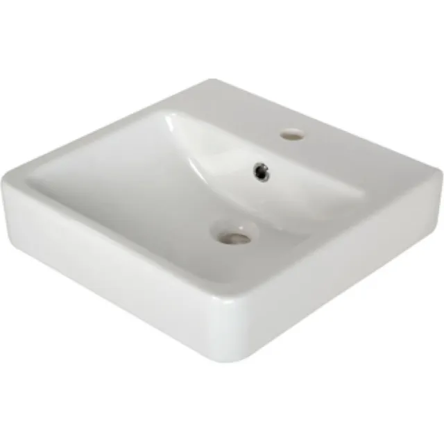 Plieger Opbouwwastafel Seattle met Kraangat 45x45 cm Wit