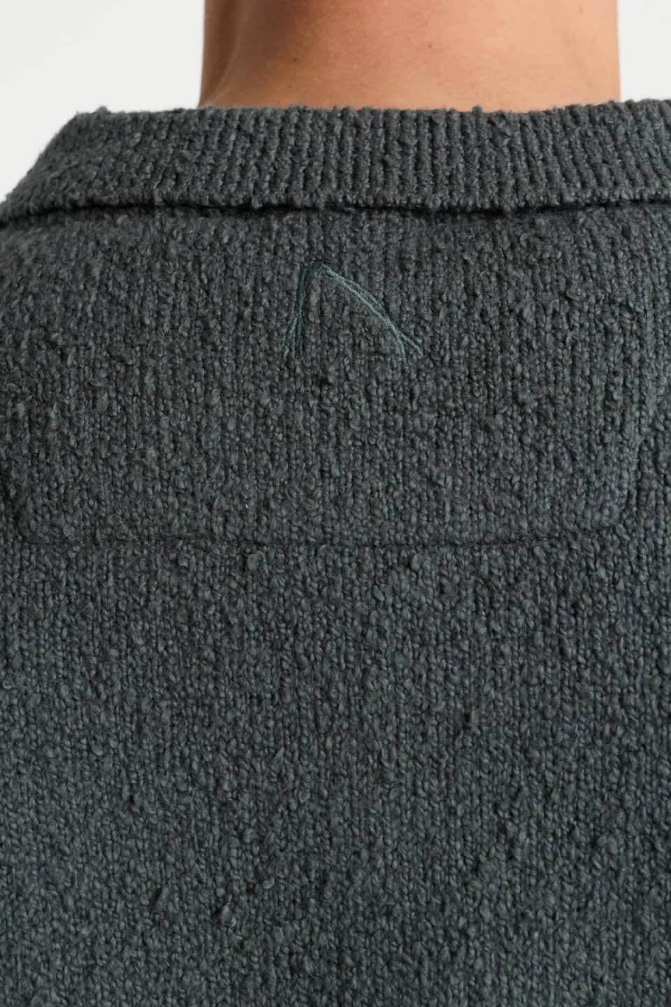 CHASIN' bouclé relaxed fit gebreide trui - grijs, foto 4