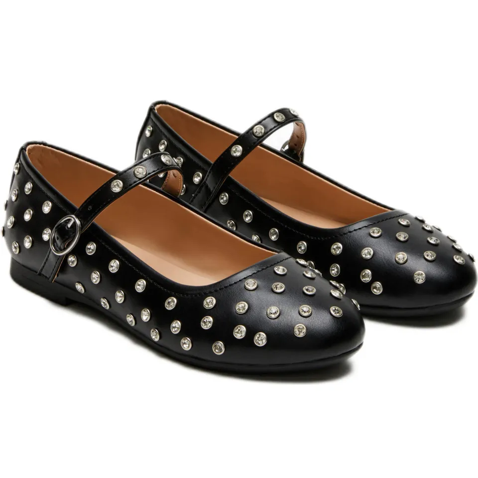 Steve Madden JVinetar ballerina's zwart met studs, foto 2