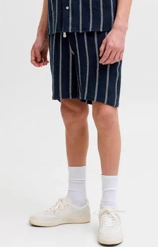 Jack & Jones Junior relaxed gestreepte casual short donkerblauw donkerblauw/wit, foto 5