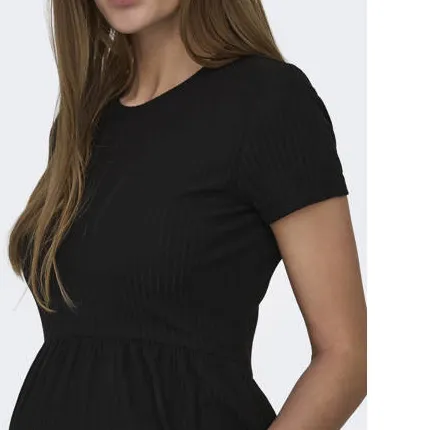 Only MATERNITY zwangerschaps midi jurk zwart, foto 4