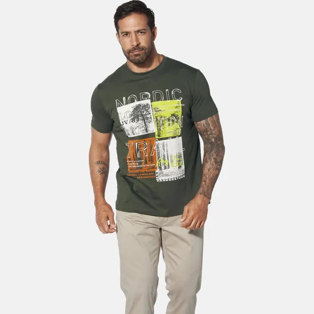 Jan Vanderstorm T-shirt olijfgroen