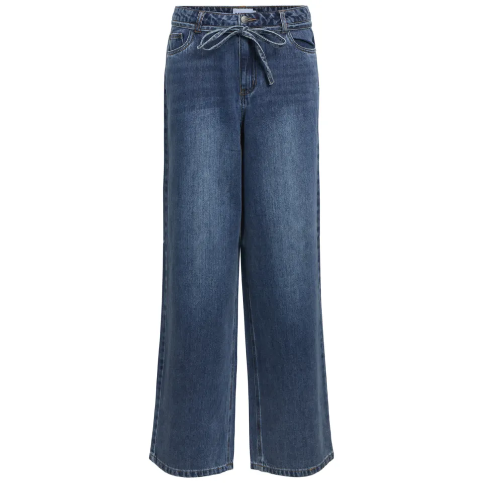 Object wide leg jeans medium blue denim, foto 2