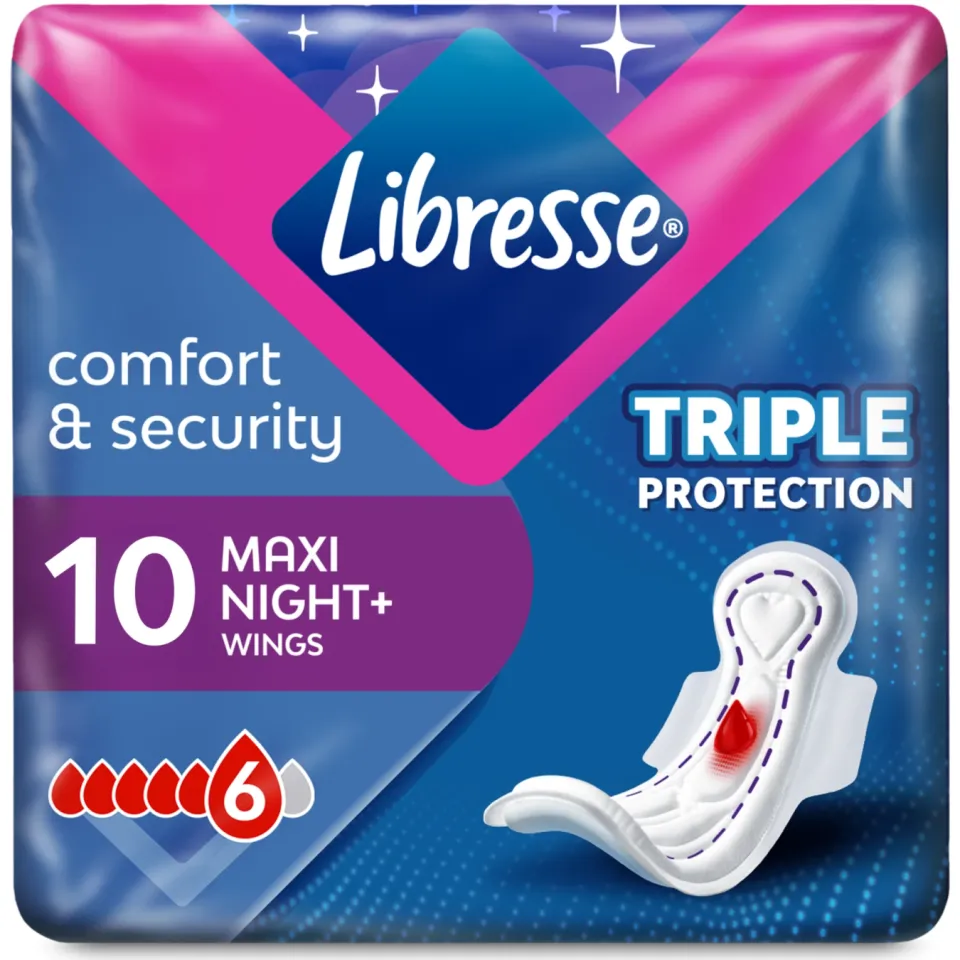 Libresse Maxi Goodnight Wing maandverband, foto 3