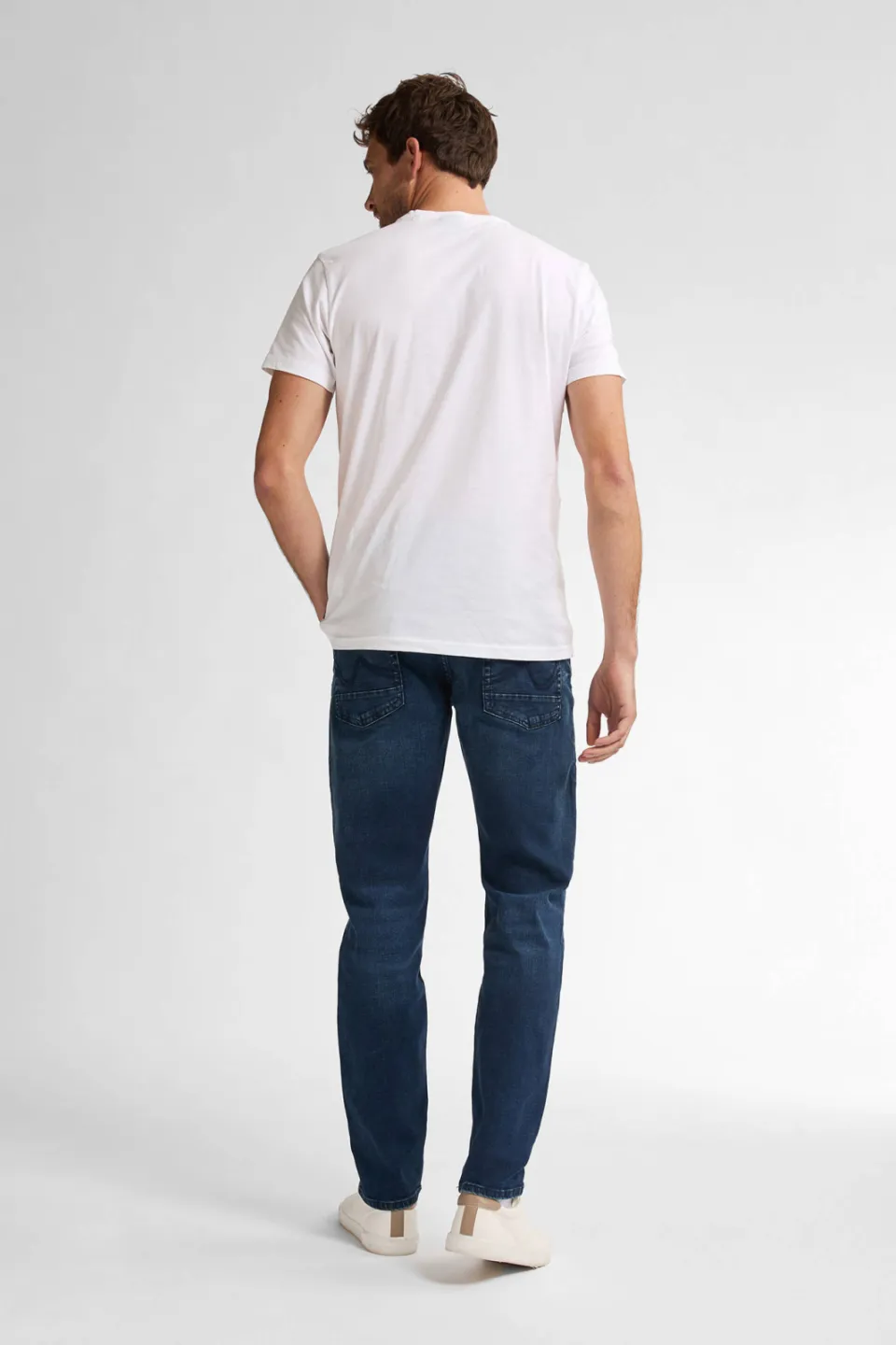 Petrol Industries slim fit jeans SEAHAM met riem cloudy sky donker gecoat, foto 3