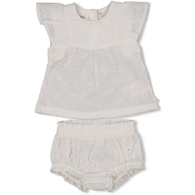 Feetje top + bloomer Summer Woven wit