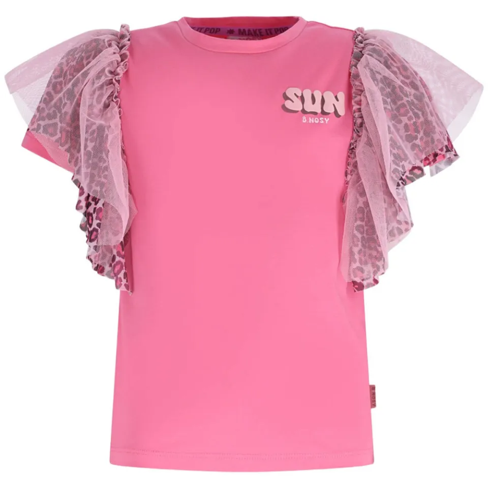 B.Nosy T-shirt met panterprint roze, foto 2