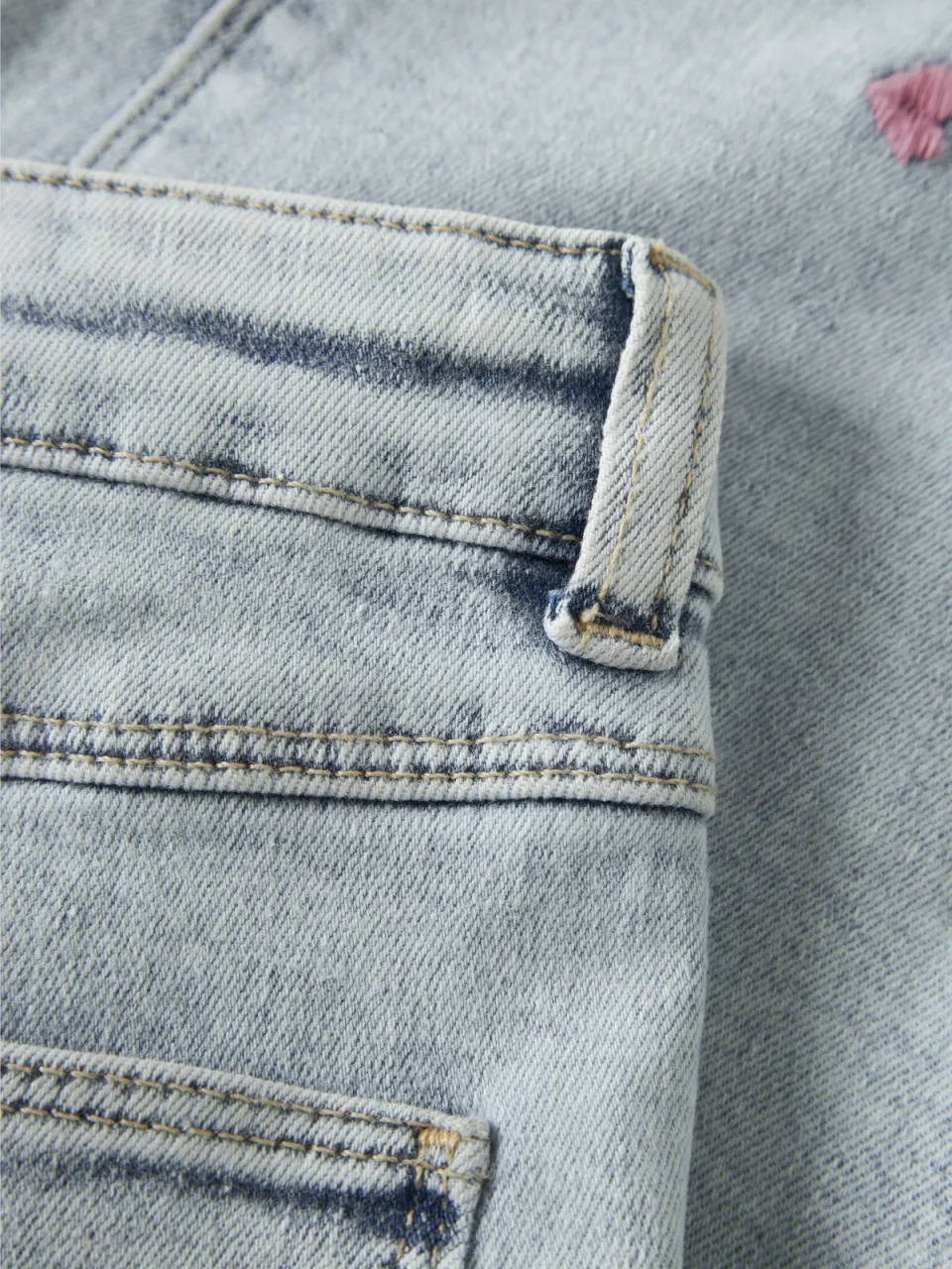 NAME IT MINI wide leg jeans met hartjes light blue denim, foto 5