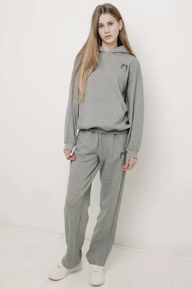 Frankie&Liberty Wing Sweatpants joggingbroek grijs melange
