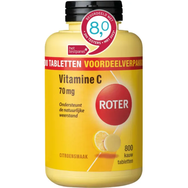 Roter Vitamine C 70 mg kauwtabletten citroen 800 stuks, foto 2