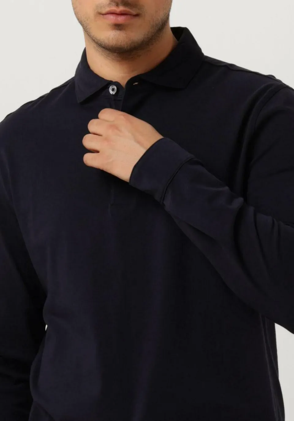 Profuomo Heren Polo's & T-shirts Jersey - Donkerblauw, foto 4