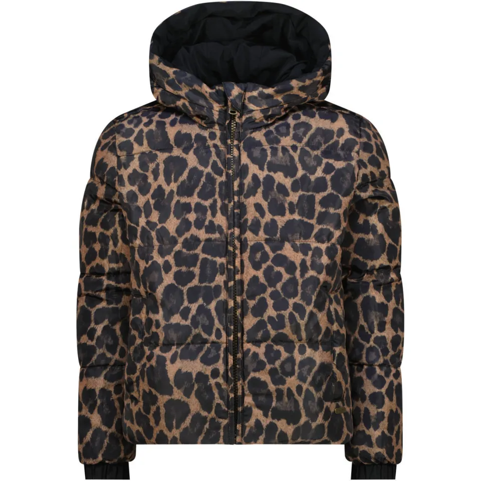 Vingino Tamia reversible winterjas panterprint bruin, foto 3