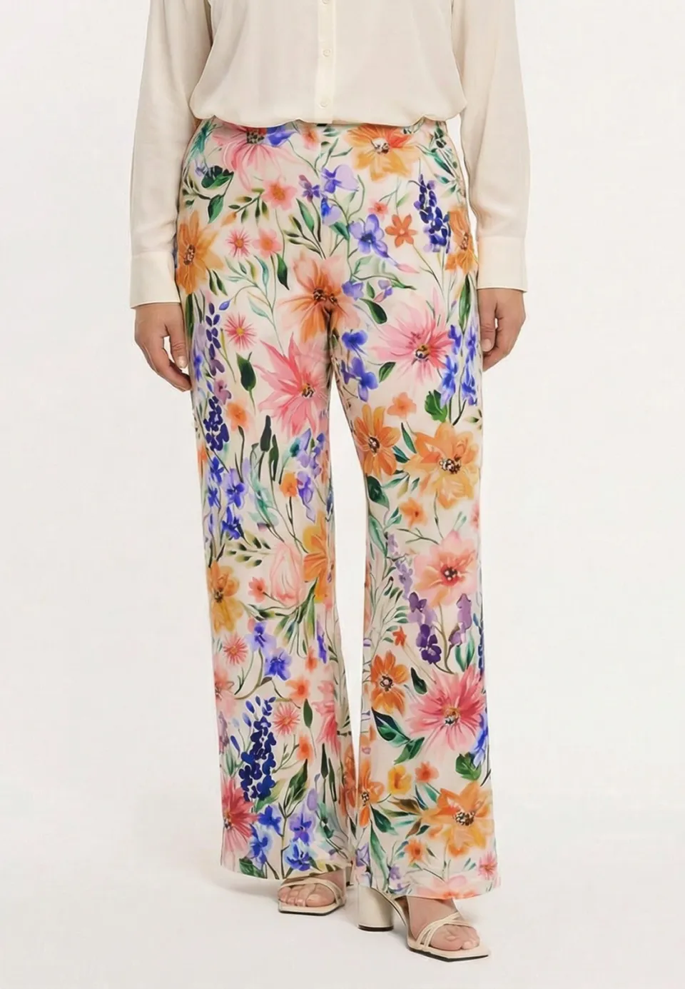 Yoek Mystic Bloom wide leg broek multi, foto 5