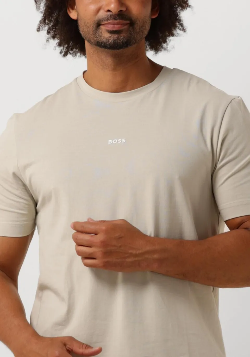 Boss Orange Heren Polo's & T-shirts Tchup 10242929 01 - Beige, foto 4
