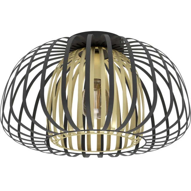 EGLO Encinitos Plafondlamp - E27 - ؠ45 cm - Zwart|Goud Zwart;Goud;