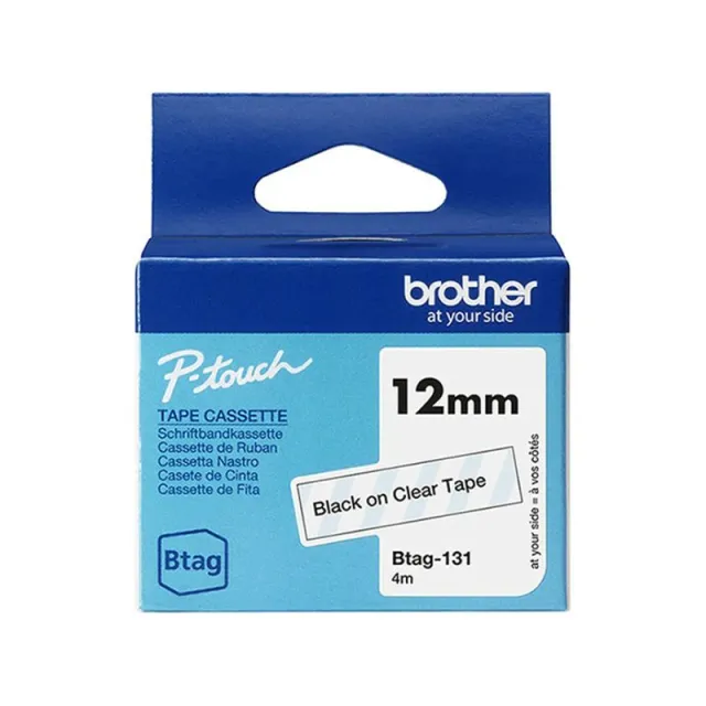 Brother Btag-131 Tape Zwart op transparant