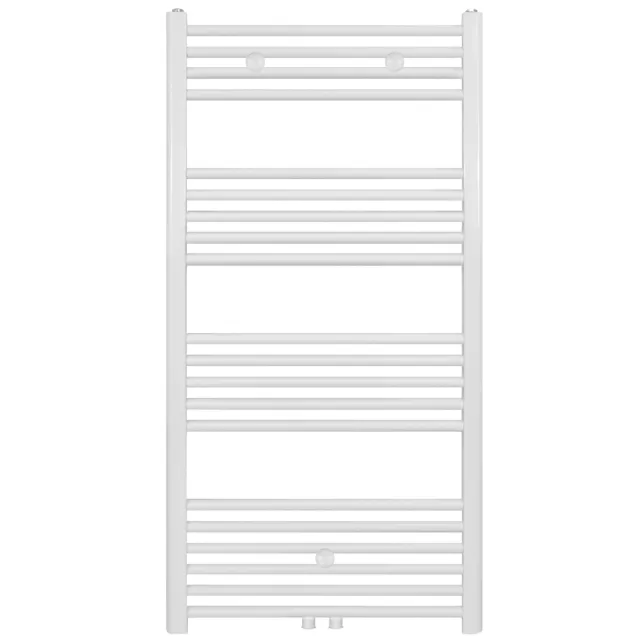 Boss & Wessing Designradiator BWS Nile Gobi 120x60cm Geborsteld Mat Wit Midden/zij-aansluiting