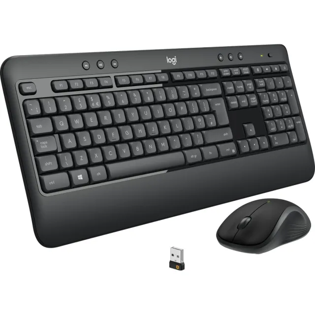Logitech MK540 Advanced - Draadloos Toetsenbord en Muis - Qwerty - Grijs Zwart