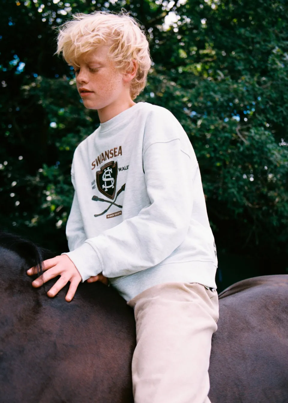 Mango Kids sweater met print - lichtgrijs, foto 4