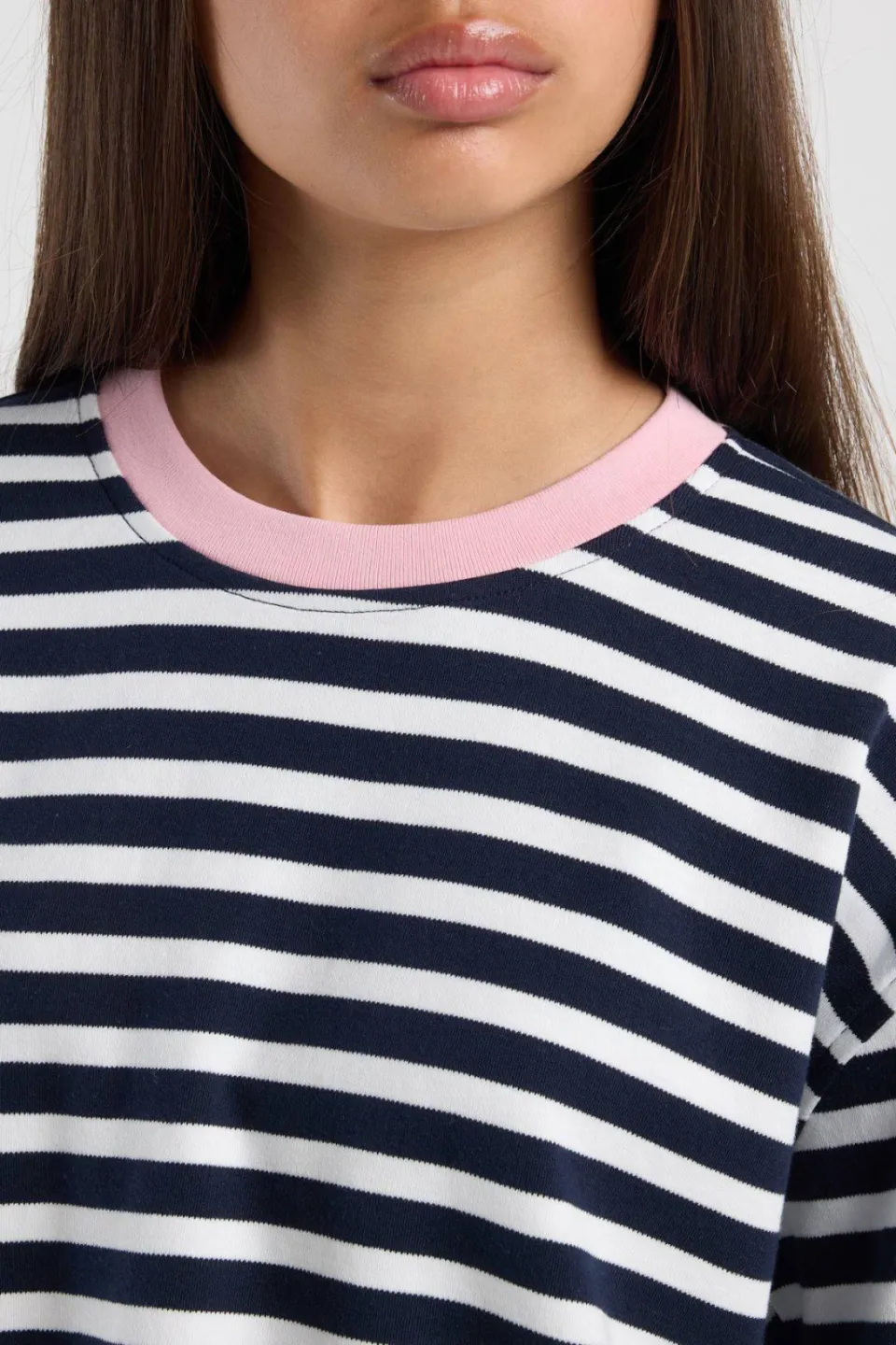 America Today gestreepte longsleeve donkerblauw/wit, foto 6