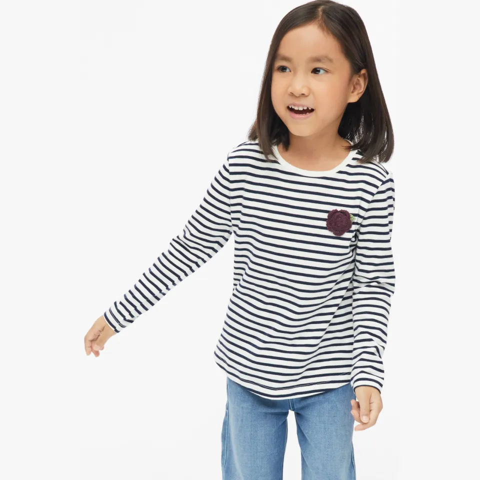 S.Oliver gestreepte longsleeve ecru donkerblauw, foto 4