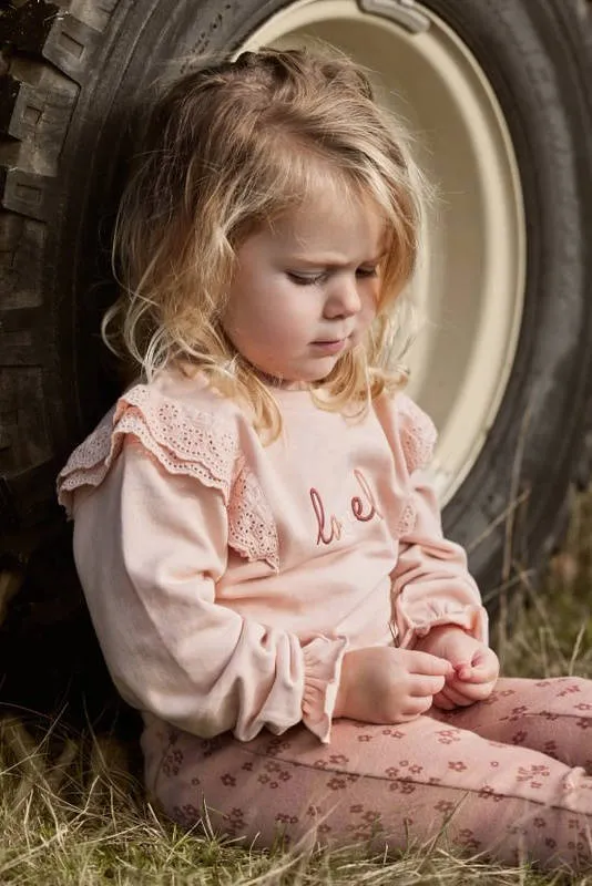Little Dutch sweater met ruches en tekst - roze, foto 6
