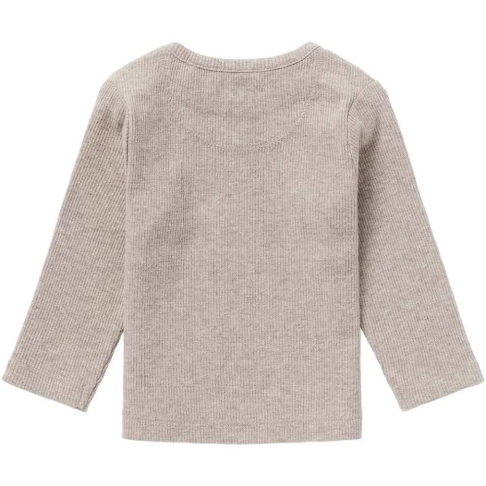 Noppies Natal gemêleerde longsleeve taupe melange, foto 2