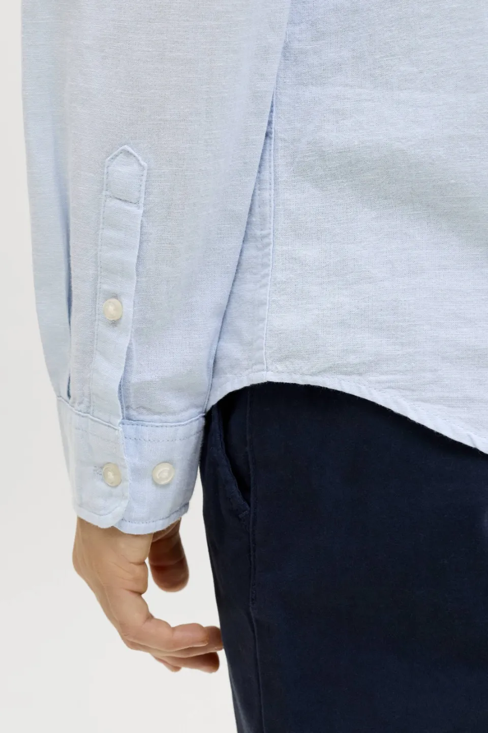 Jack & Jones JUNIOR overhemd met linnen lichtblauw, foto 5