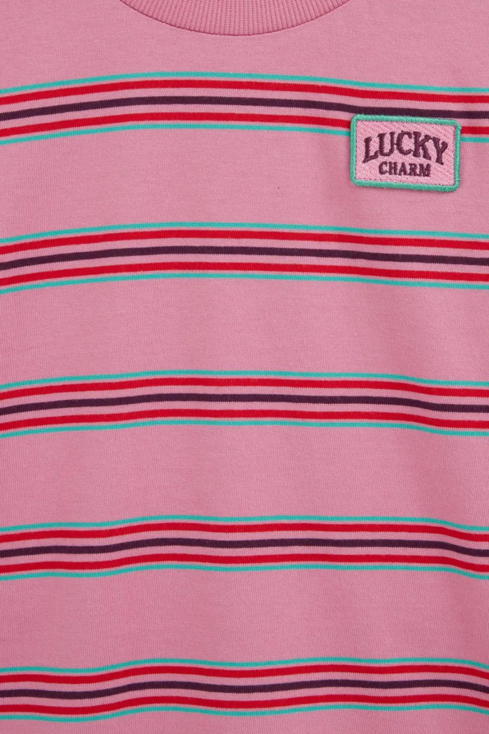 WE Fashion gestreepte longsleeve roze/rood, foto 7