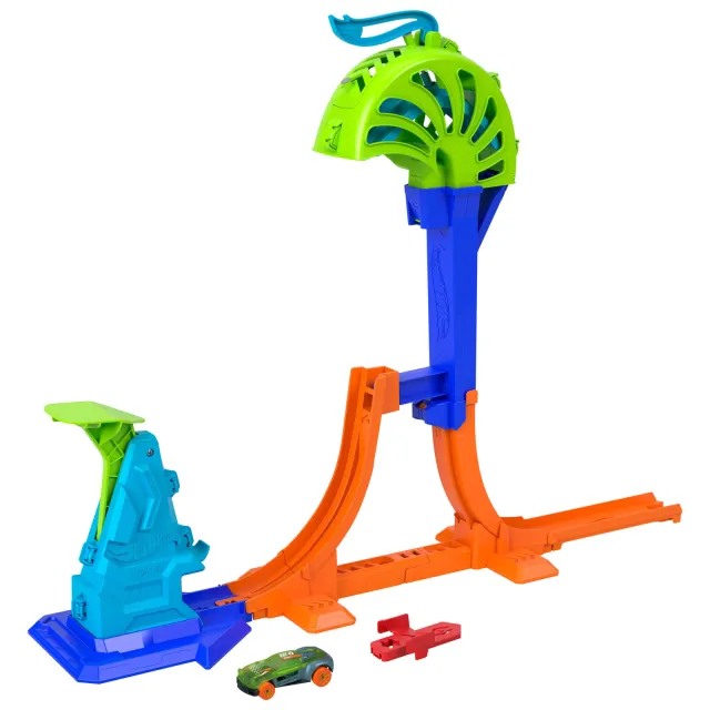 Hot Wheels Stunt Tracks Power Launch Champion auto-speelset