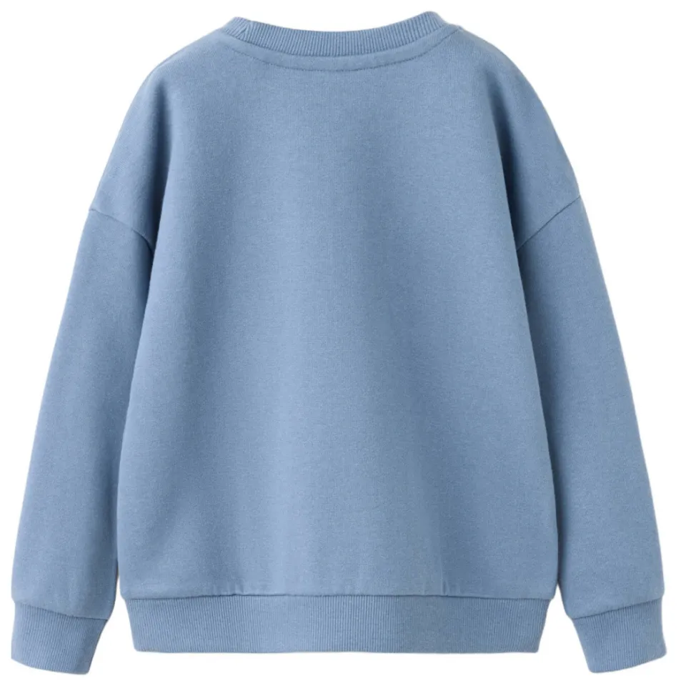Mango Kids sweater met tekst - blauw, foto 2