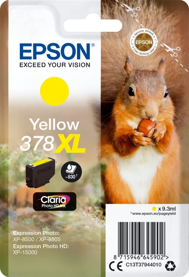 Epson 378XL, Geel (Eekhoorn)