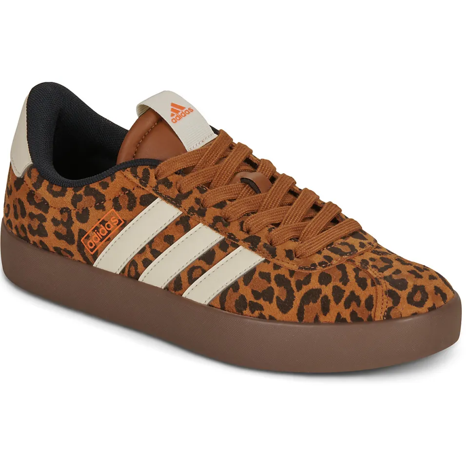Adidas Sportswear VL Court 3.0 suede sneakers bruin dierenprint/wit, foto 2