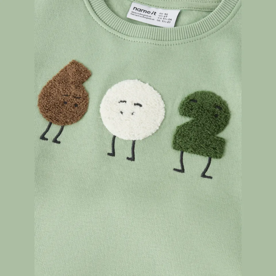 NAME IT MINI sweater met print - groen, foto 5