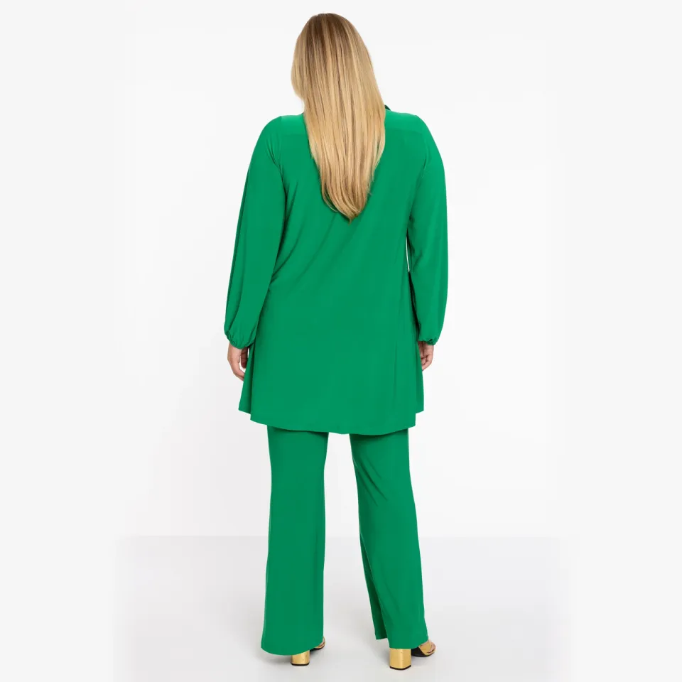 Yoek blouse met ruches groen, foto 4
