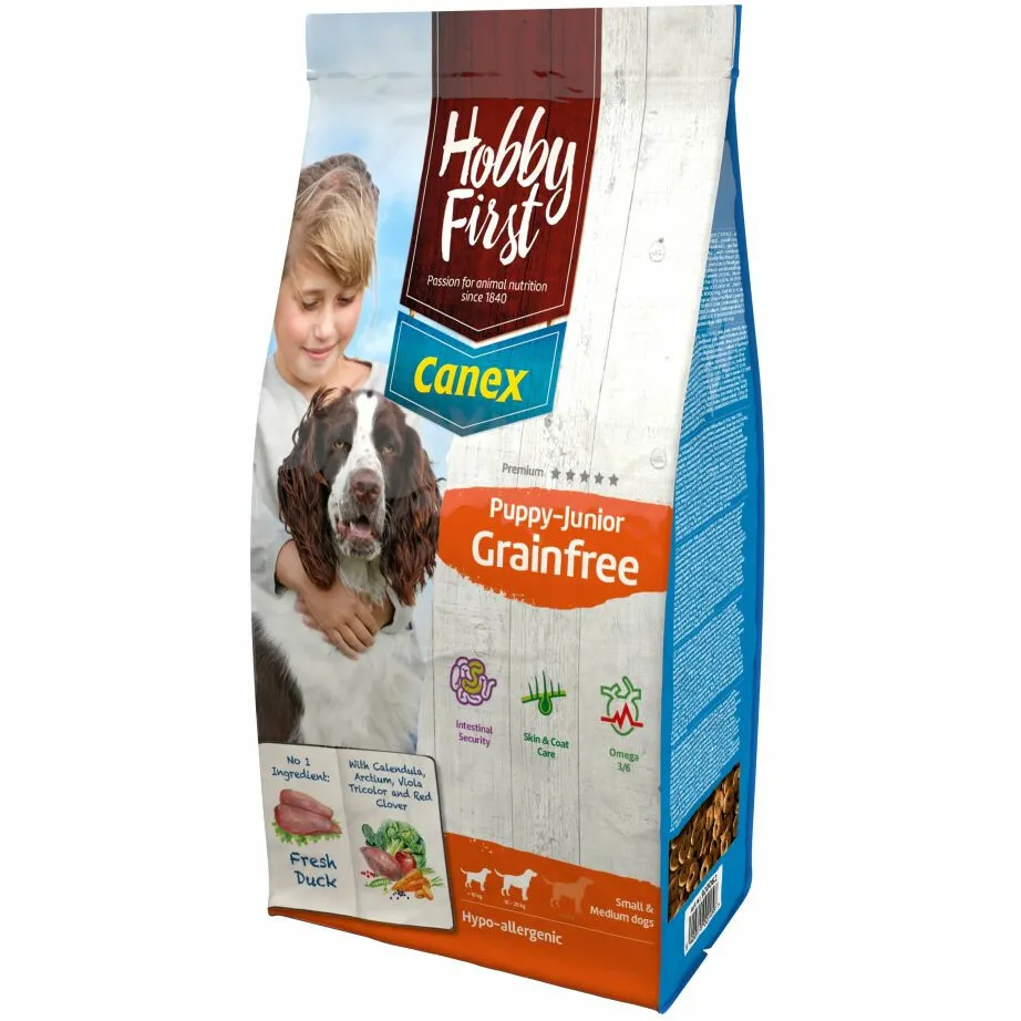 HobbyFirst Canex Puppy-Junior graanvrij hondenvoer 12 kg, foto 2