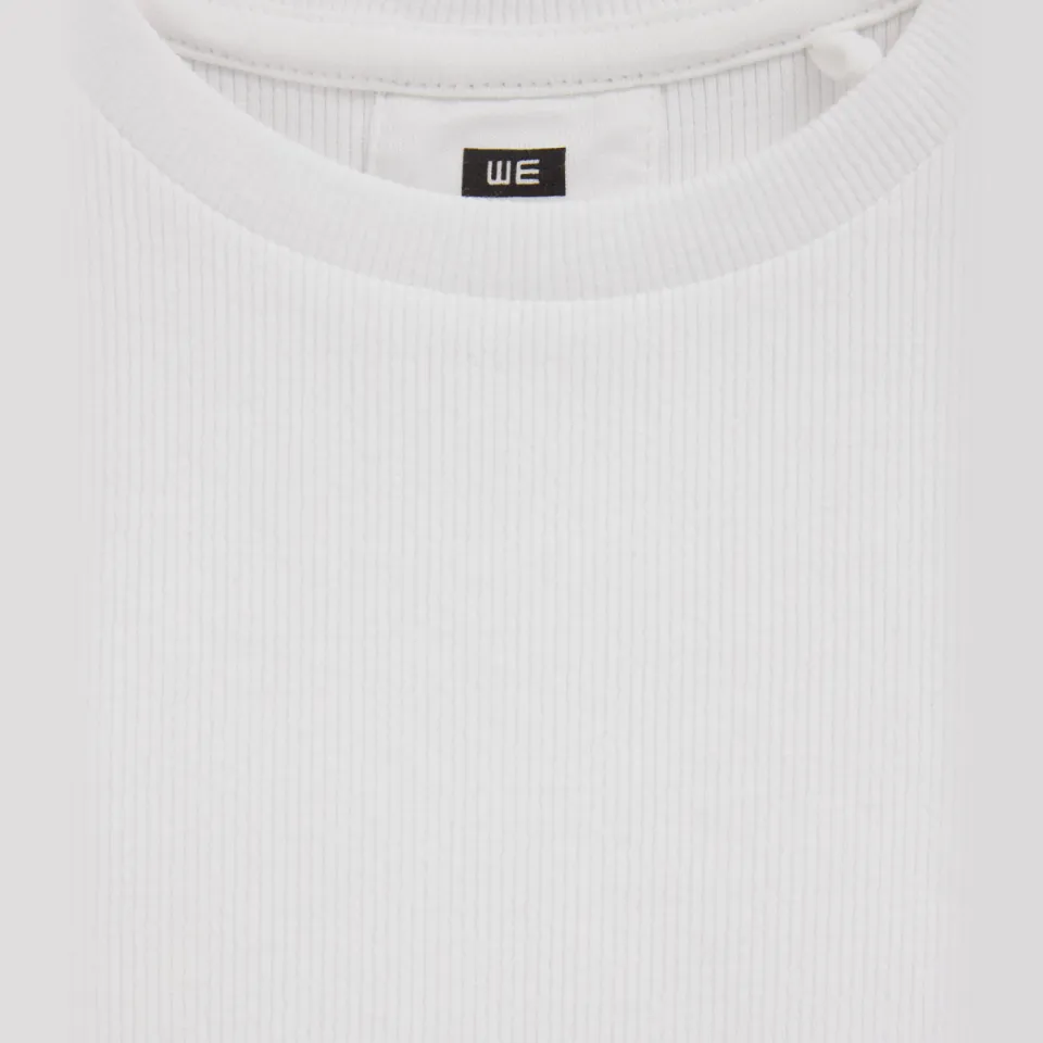 WE Fashion t-shirt wit stretchkatoen, foto 6
