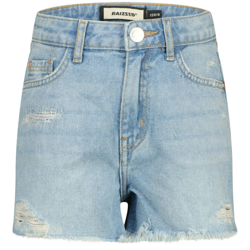 Raizzed high waist jeansshort lichtblauw denim, foto 2