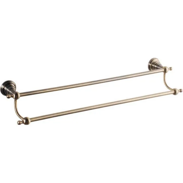 Dubbele Handdoekhouder Sapho Diamond Hangend 60.5 cm Brons