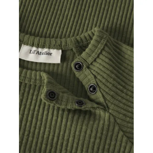 Lil' Atelier BABY gebreide romper - groen Jongens Stretchkatoen Ronde hals, foto 2