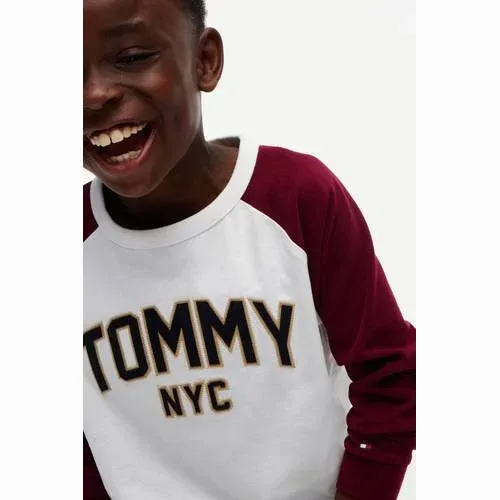 Tommy Hilfiger longsleeve wit donkerrood, foto 6
