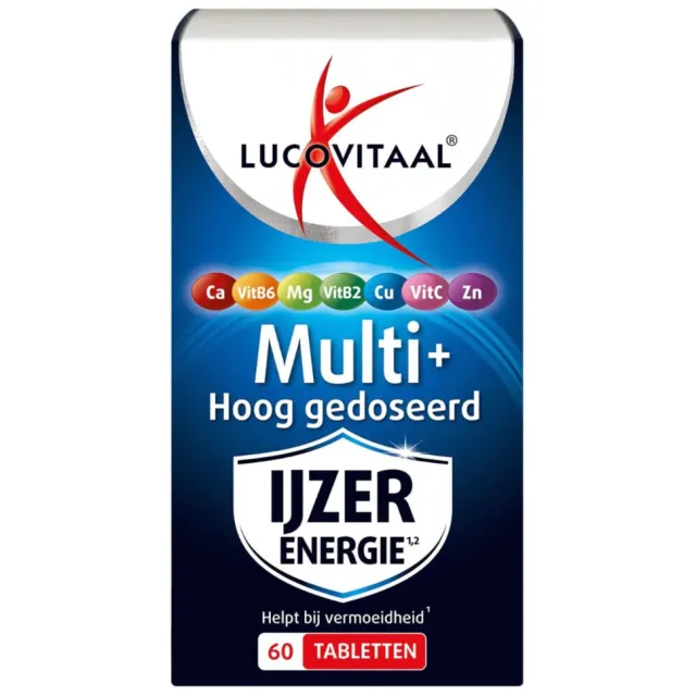 Lucovitaal Multi+ IJzer Energie Hoog Gedoseerd tabletten